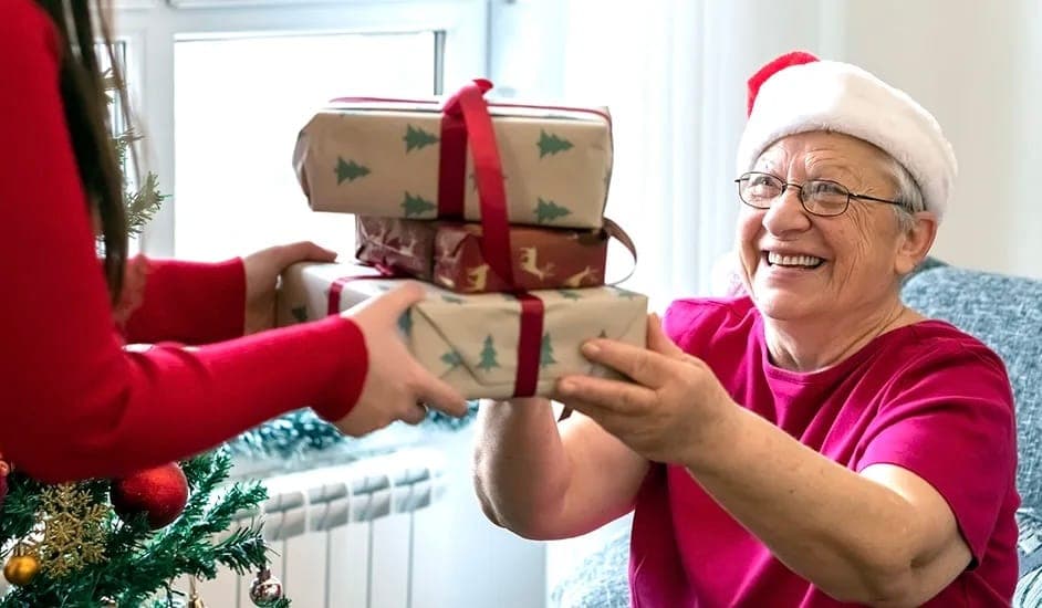 Wrapped gifts collected for hospitalized veterans through the annual holiday gift drive.